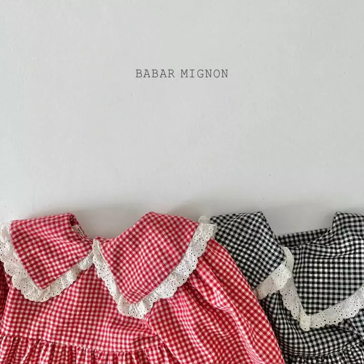 Babar Mignon - Korean Children Fashion - #childofig - Small Check One-piece - 5