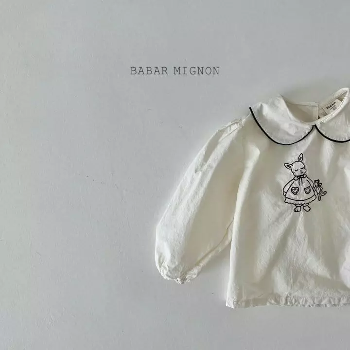 Babar Mignon - Korean Children Fashion - #childofig - Embroidery Collar Blouse - 9