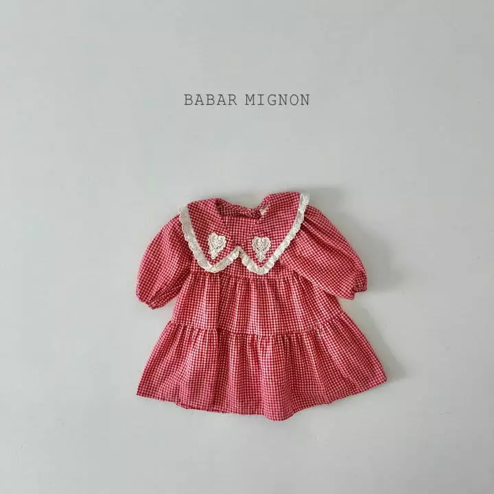 Babar Mignon - Korean Children Fashion - #childrensboutique - Small Check One-piece - 6