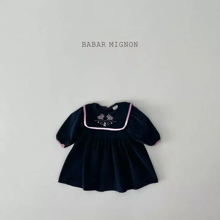 Babar Mignon - Korean Children Fashion - #childrensboutique - Rabbit Embroidery One-piece - 8