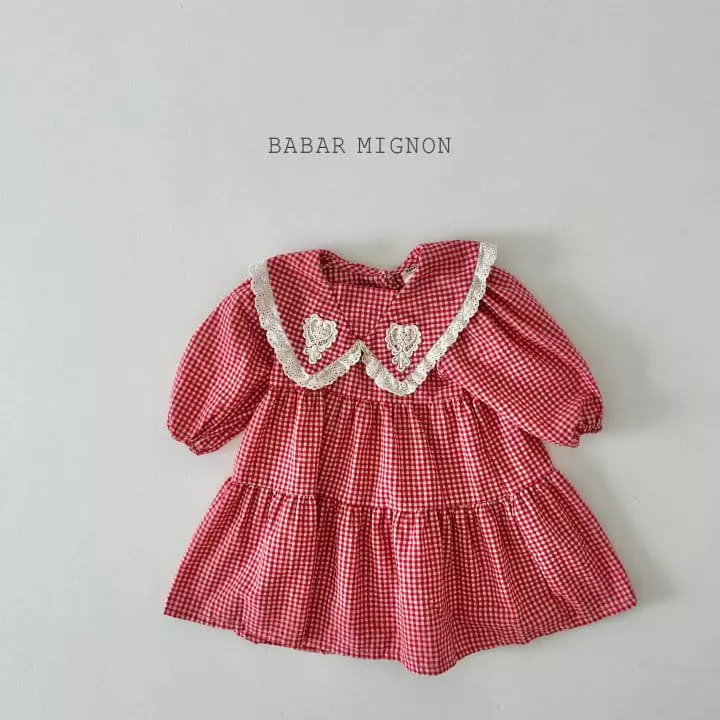 Babar Mignon - Korean Children Fashion - #designkidswear - Small Check One-piece - 7