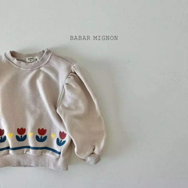 Babar Mignon - Korean Children Fashion - #designkidswear - Flower Stripes Sweatshirt - 6