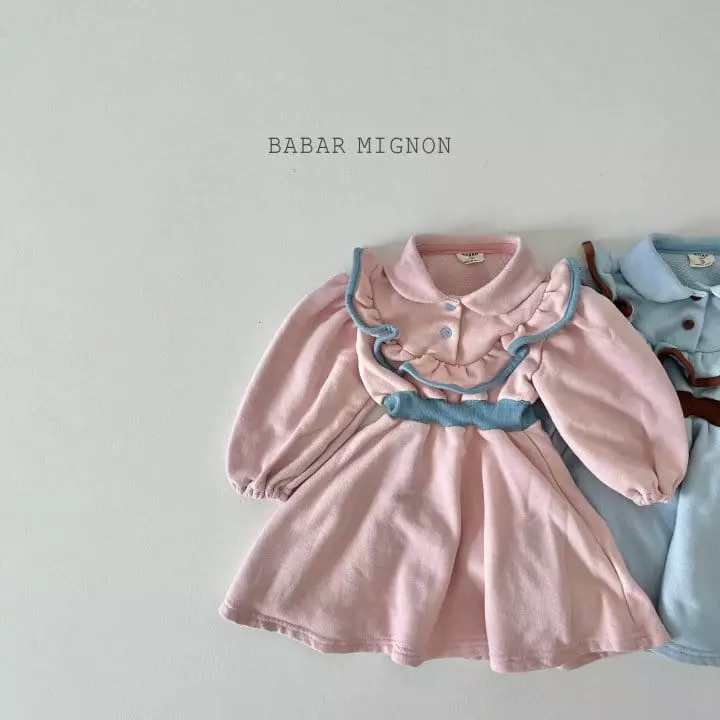 Babar Mignon - Korean Children Fashion - #designkidswear - Frill Collar One-piece - 2