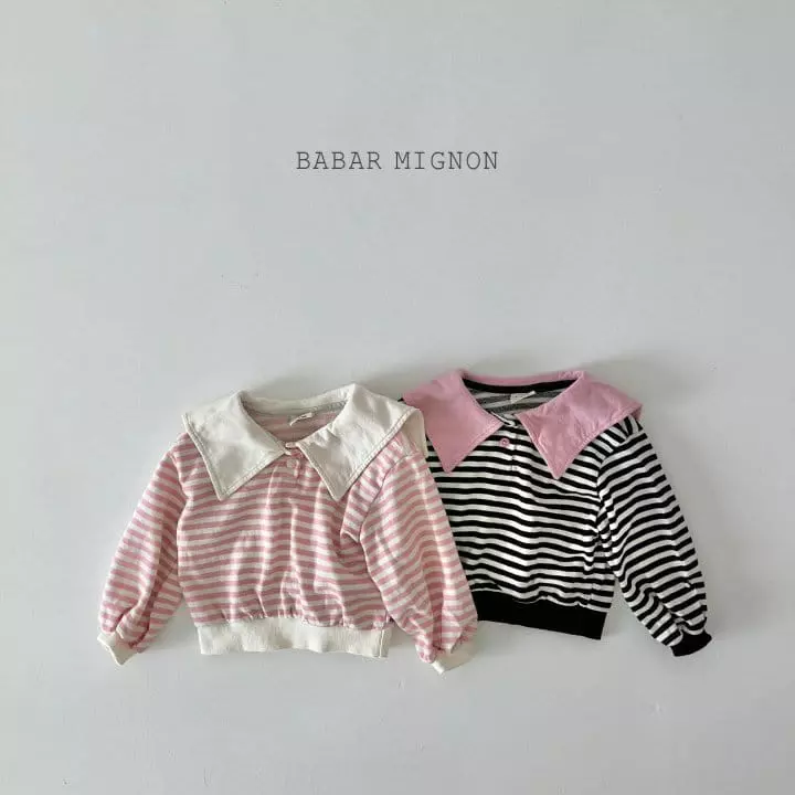 Babar Mignon - Korean Children Fashion - #designkidswear - Big Collar Sweatshisrt