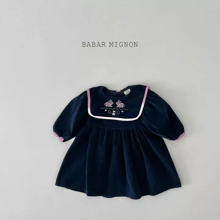 Babar Mignon - Korean Children Fashion - #designkidswear - Rabbit Embroidery One-piece - 9