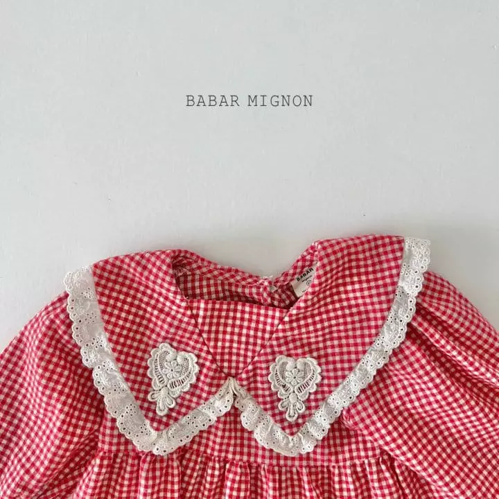 Babar Mignon - Korean Children Fashion - #fashionkids - Small Check One-piece - 9