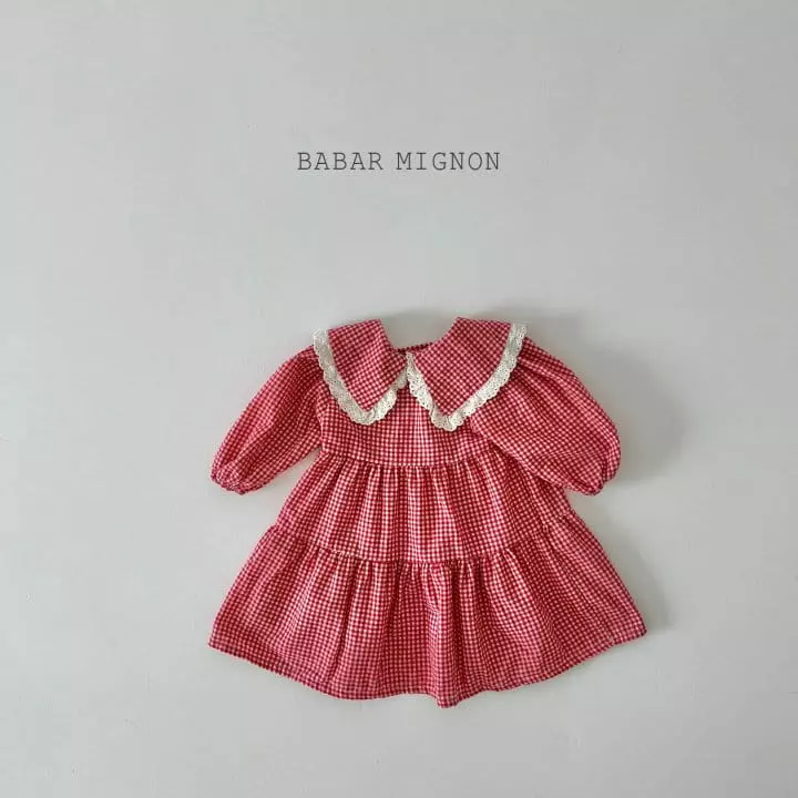 Babar Mignon - Korean Children Fashion - #kidsshorts - Small Check One-piece - 10