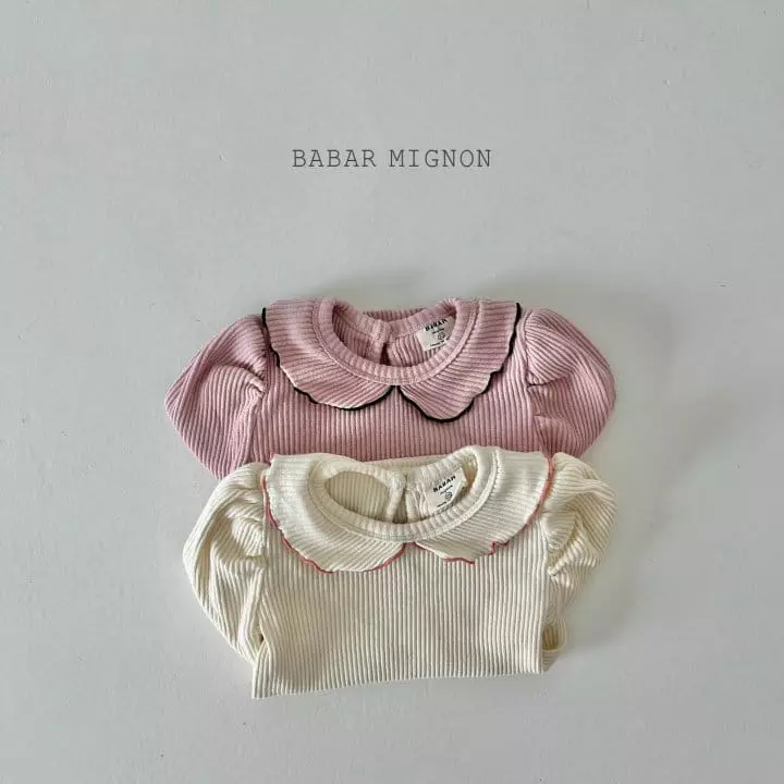 Babar Mignon - Korean Children Fashion - #kidsshorts - Rib Puff Tee - 8