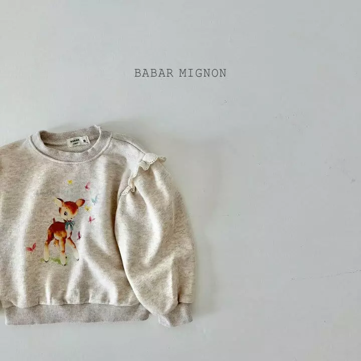 Babar Mignon - Korean Children Fashion - #kidsshorts - Dear Lace Sweatshirt - 10