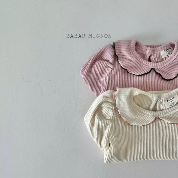 Babar Mignon - Korean Children Fashion - #kidsstore - Rib Puff Tee - 9