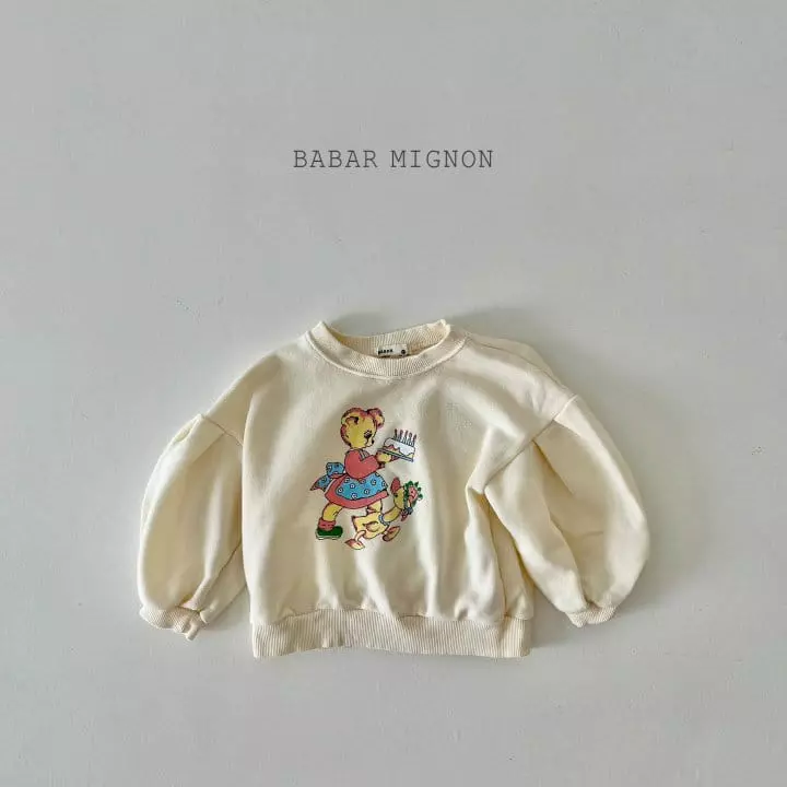 Babar Mignon - Korean Children Fashion - #kidsstore - Cake Sweatshirt - 8