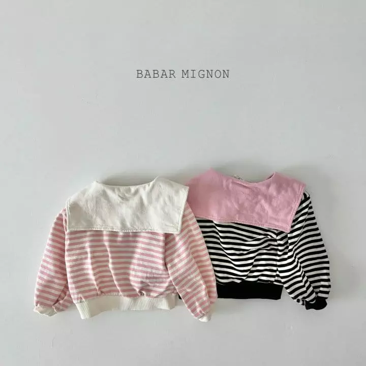 Babar Mignon - Korean Children Fashion - #kidsstore - Big Collar Sweatshisrt - 5