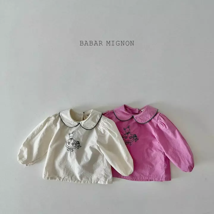 Babar Mignon - Korean Children Fashion - #kidsstore - Embroidery Collar Blouse