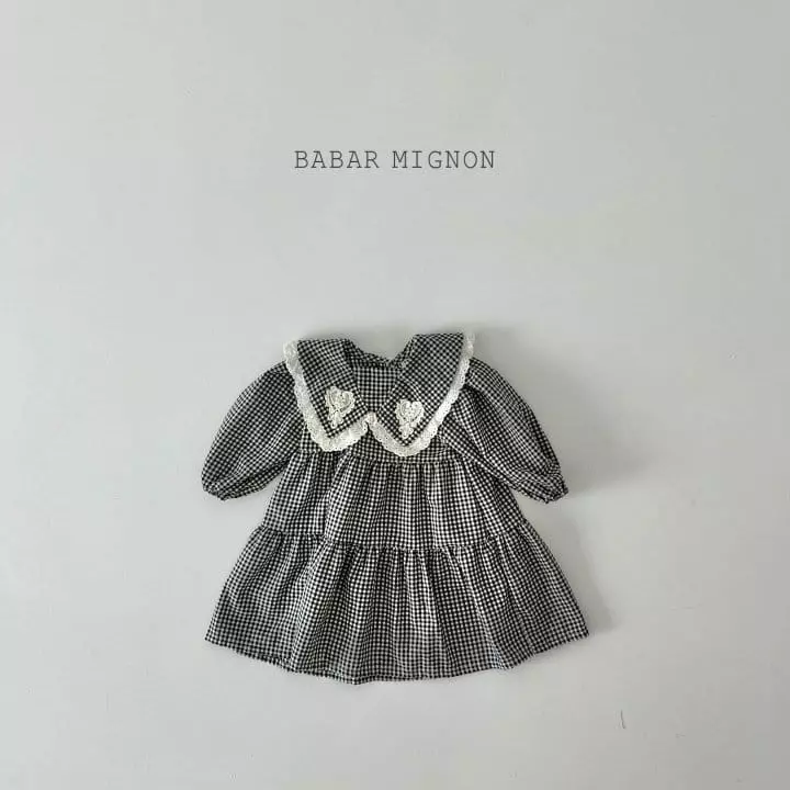 Babar Mignon - Korean Children Fashion - #kidzfashiontrend - Small Check One-piece - 12