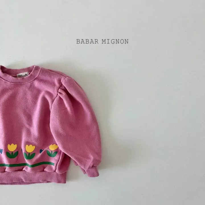 Babar Mignon - Korean Children Fashion - #kidzfashiontrend - Flower Stripes Sweatshirt - 11