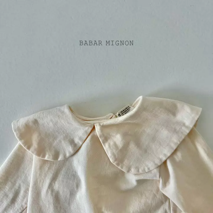 Babar Mignon - Korean Children Fashion - #kidzfashiontrend - Basic Big Collar Tee - 3