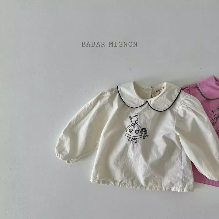 Babar Mignon - Korean Children Fashion - #kidzfashiontrend - Embroidery Collar Blouse - 2