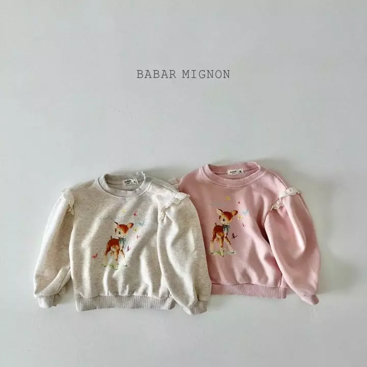 Babar Mignon - Korean Children Fashion - #magicofchildhood - Dear Lace Sweatshirt