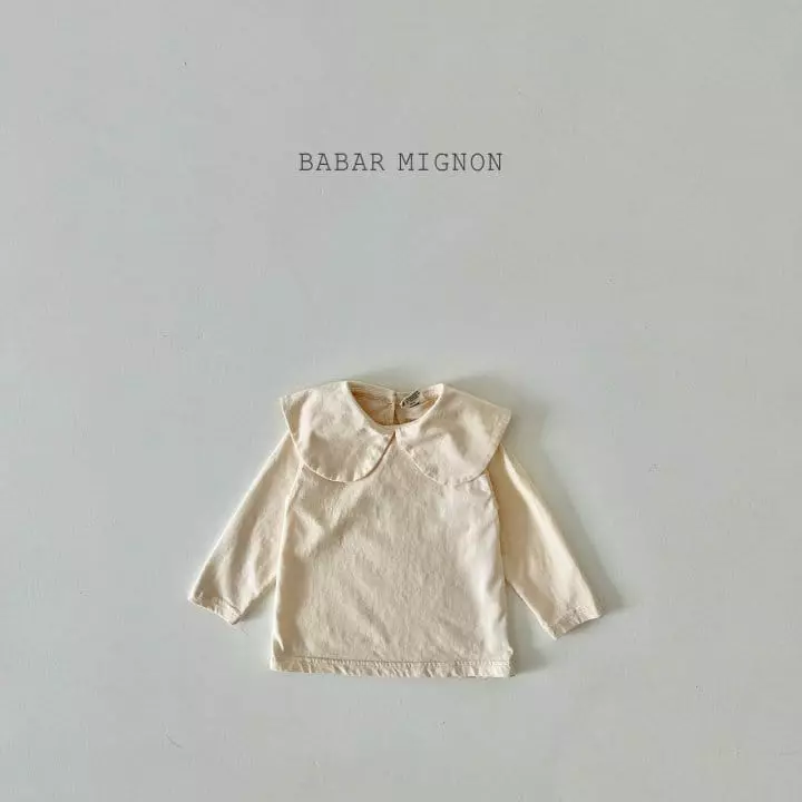 Babar Mignon - Korean Children Fashion - #prettylittlegirls - Basic Big Collar Tee - 8