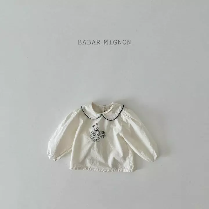 Babar Mignon - Korean Children Fashion - #prettylittlegirls - Embroidery Collar Blouse - 7
