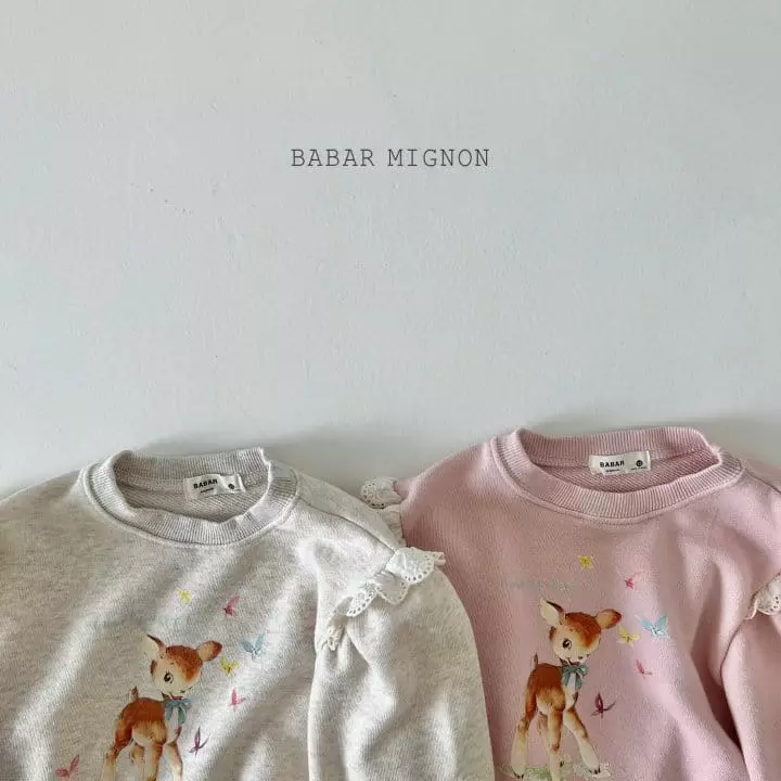 Babar Mignon - Korean Children Fashion - #prettylittlegirls - Dear Lace Sweatshirt - 3