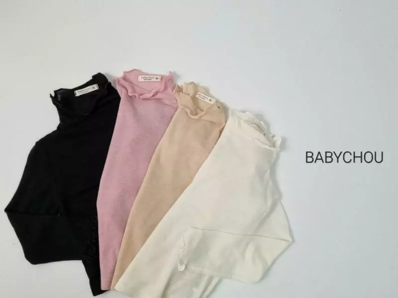 Babychou - Korean Children Fashion - #Kfashion4kids - Slim Turtleneck Tee