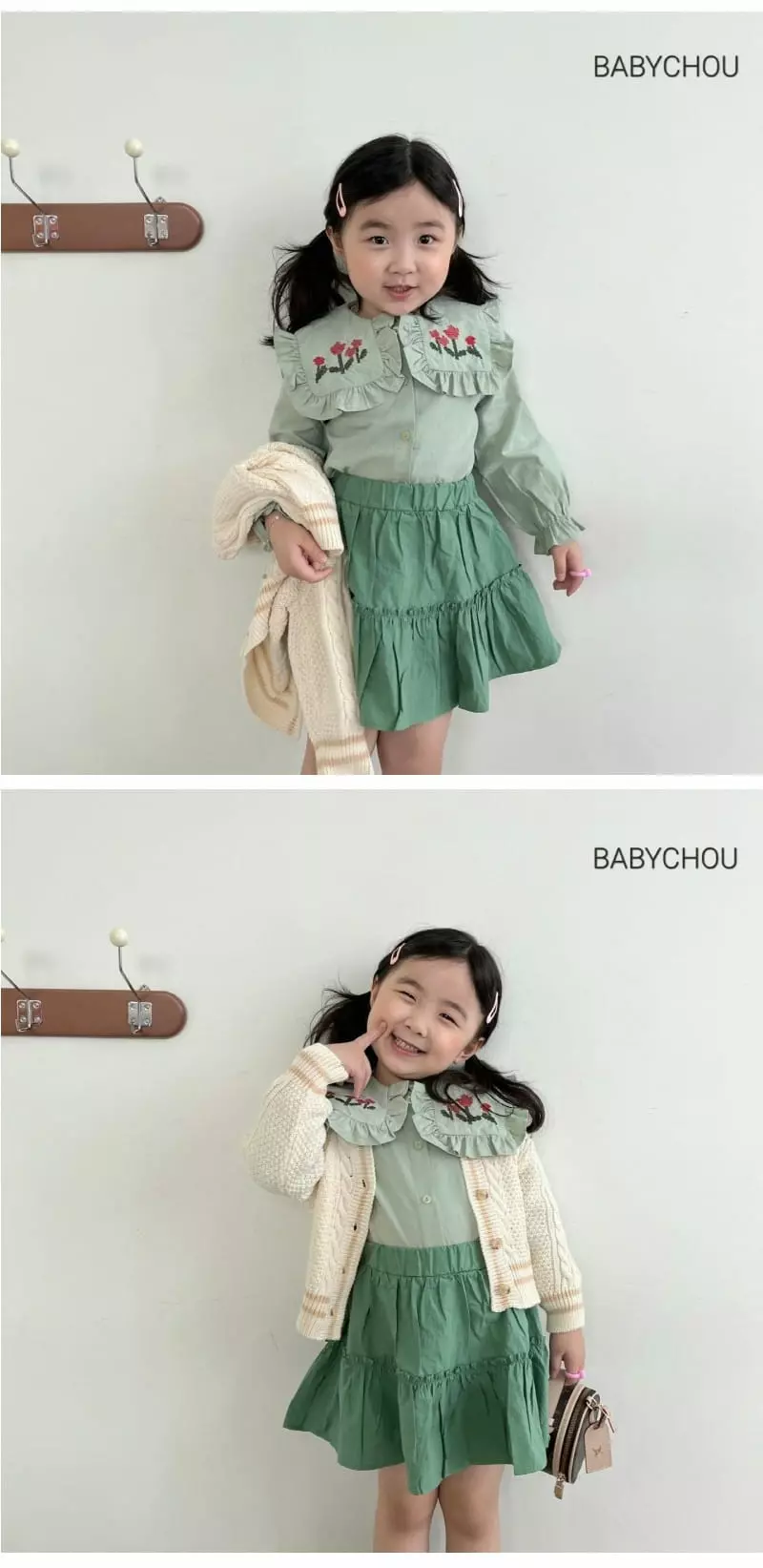 Babychou - Korean Children Fashion - #designkidswear - Cross Stitch Blouse - 3