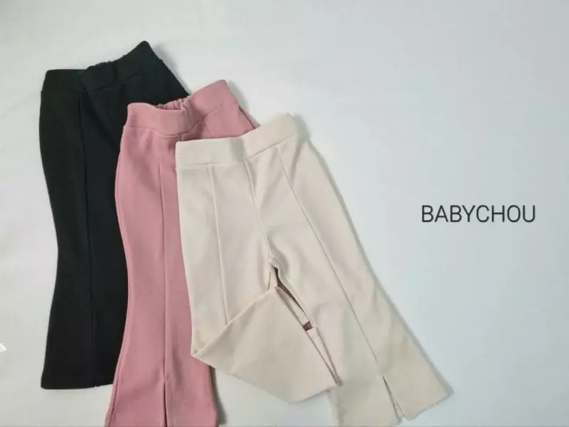 Babychou - Korean Children Fashion - #designkidswear - Slit Bootscut Pants