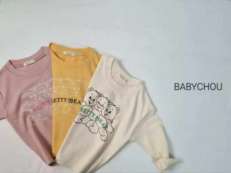 Babychou - Korean Children Fashion - #fashionkids - Pretty Bear Tee