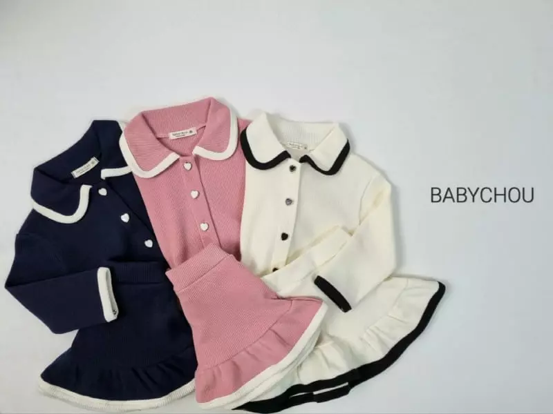 Babychou - Korean Children Fashion - #kidsstore - Momo Top Bottom Set