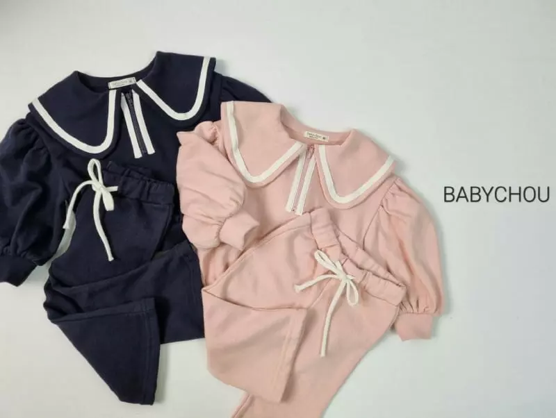Babychou - Korean Children Fashion - #kidzfashiontrend - Sailor Top Bottom Set