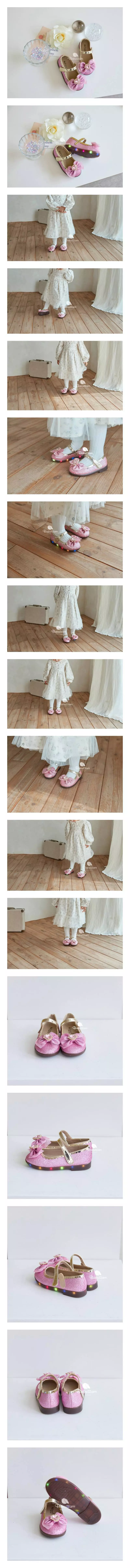 Babyzzam - Korean Children Fashion - #kidzfashiontrend - LED Spica Flats