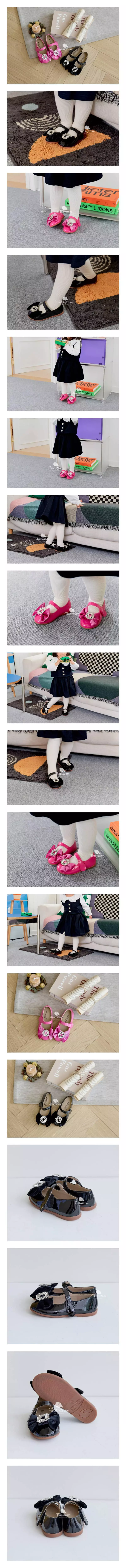 Babyzzam - Korean Children Fashion - #toddlerclothing - Elle Ribbon Flat