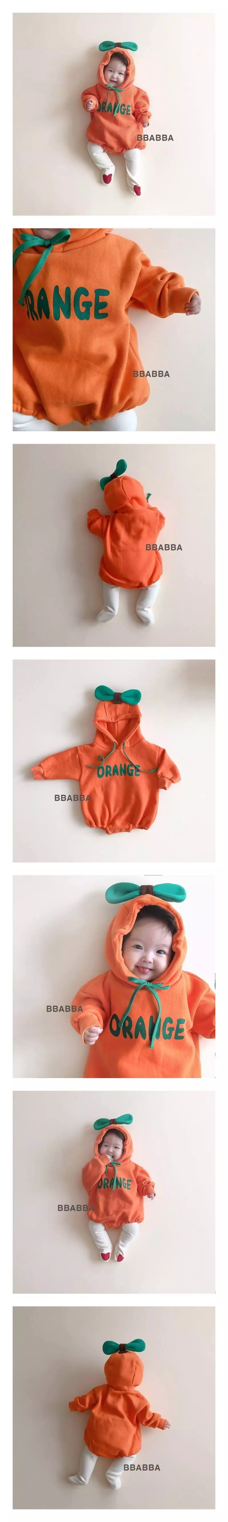 Bbabba - Korean Baby Fashion - #babyoninstagram - Orange Bodysuit