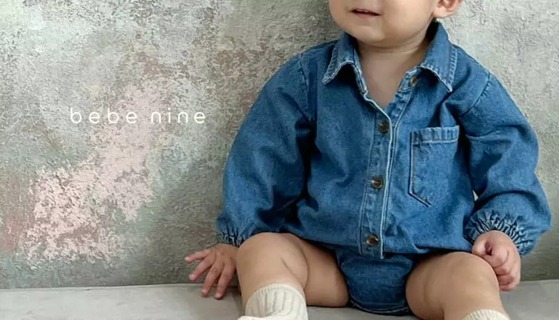 Bebe Nine - Korean Baby Fashion - #babyboutiqueclothing - Dochi Denim Bodysuit - 5