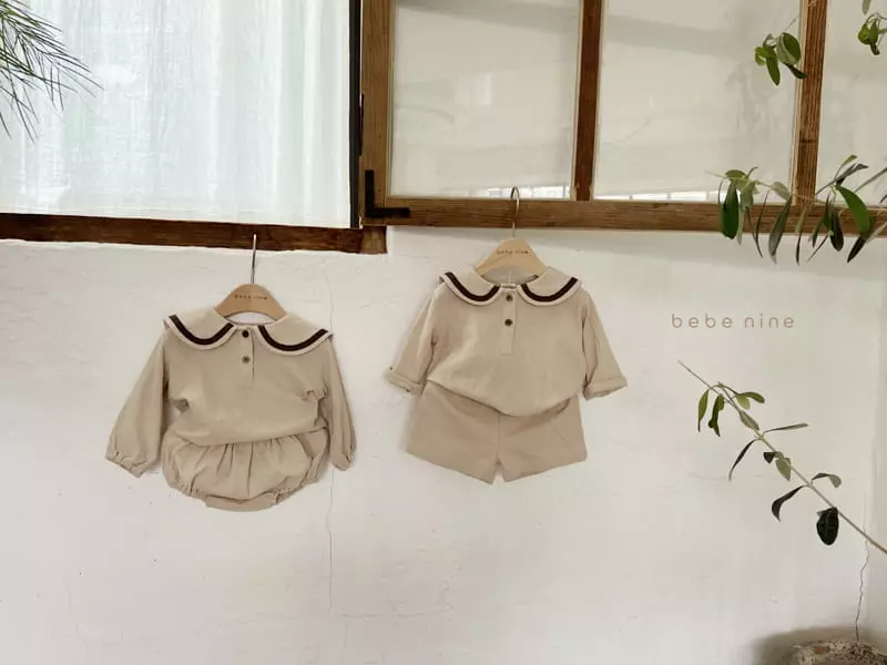 Bebe Nine - Korean Baby Fashion - #babyclothing - Lava Sailor Bloomer Top Bottom Set - 3
