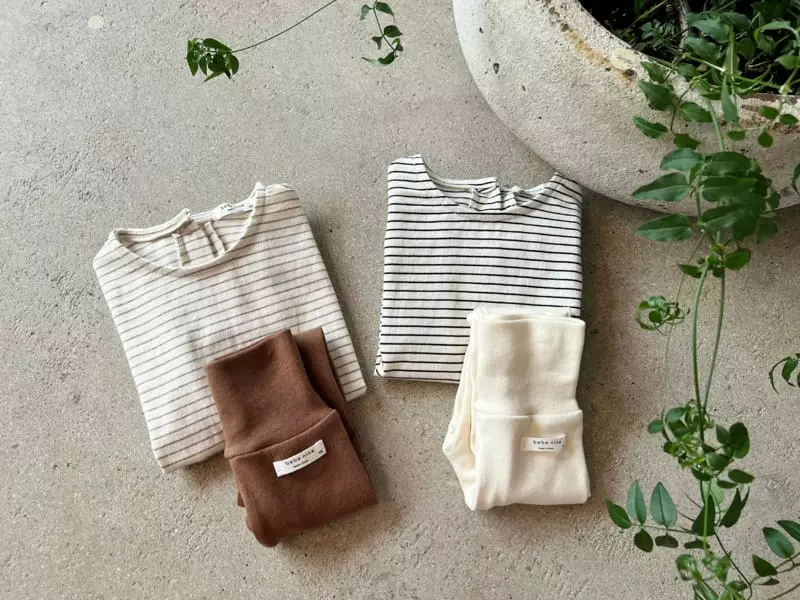 Bebe Nine - Korean Baby Fashion - #babyclothing - Otte Stripes Bodysuit - 2