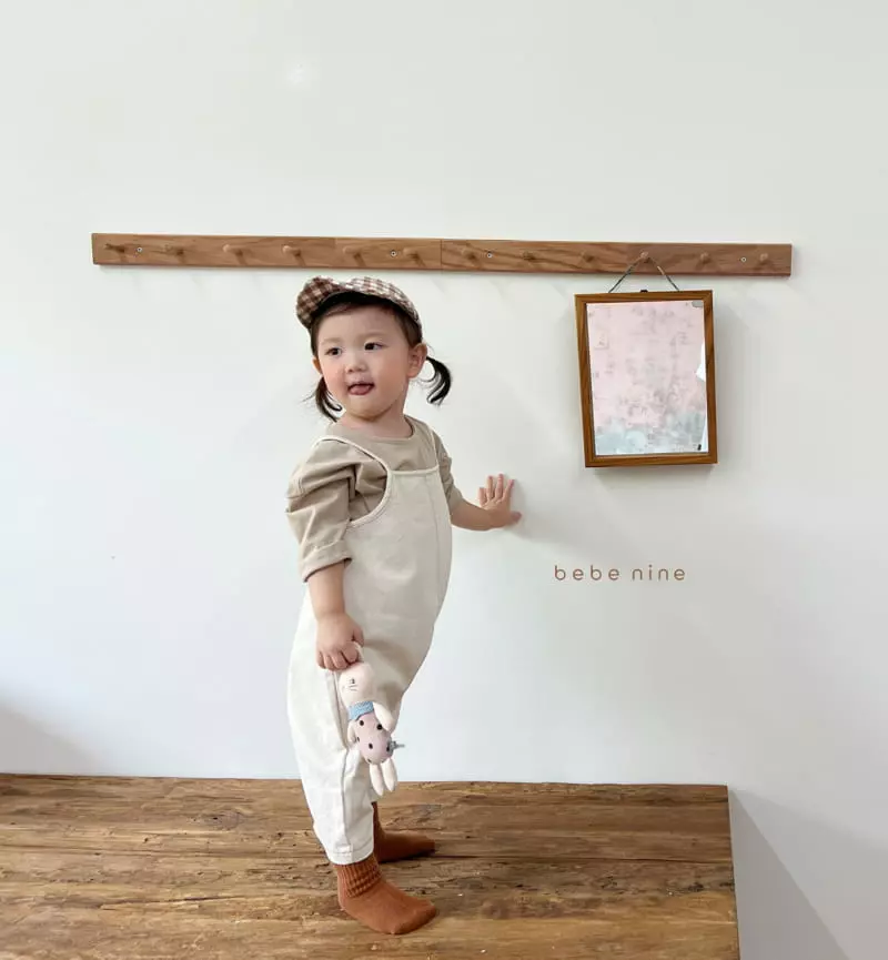 Bebe Nine - Korean Baby Fashion - #babyboutiqueclothing - Butter Dungarees Bodysuit Denim - 4