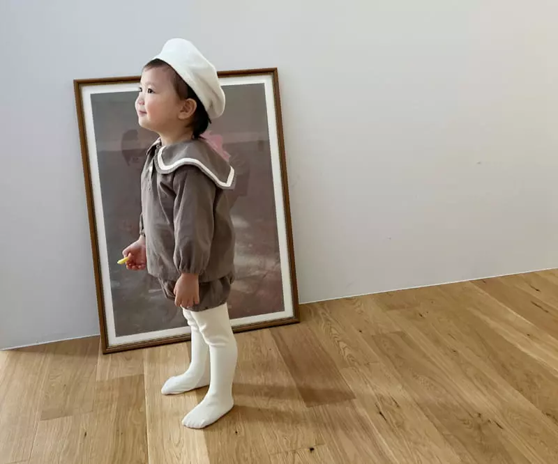 Bebe Nine - Korean Baby Fashion - #babygirlfashion - Lava Sailor Bloomer Top Bottom Set - 6