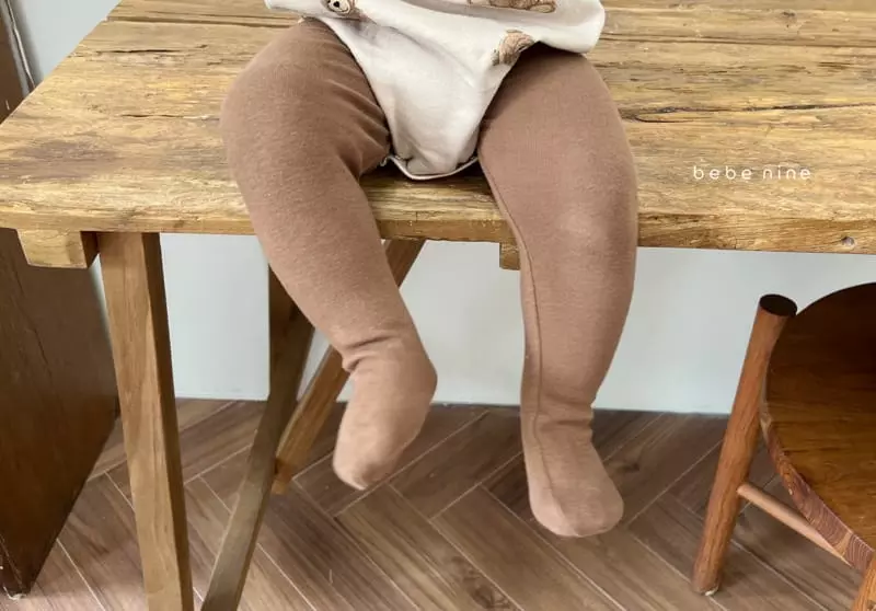 Bebe Nine - Korean Baby Fashion - #babygirlfashion - Stomach Foot Leggings Simple - 8