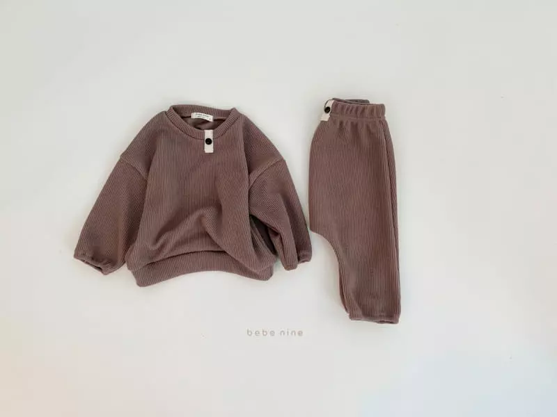 Bebe Nine - Korean Baby Fashion - #babygirlfashion - Knit Daily Top Bottom Set - 2