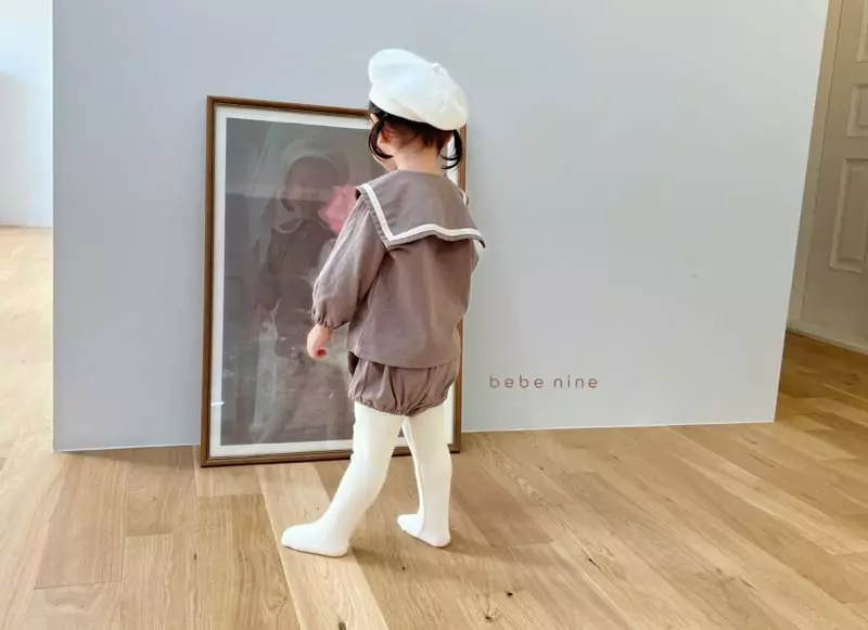 Bebe Nine - Korean Baby Fashion - #babylifestyle - Lava Sailor Bloomer Top Bottom Set - 7