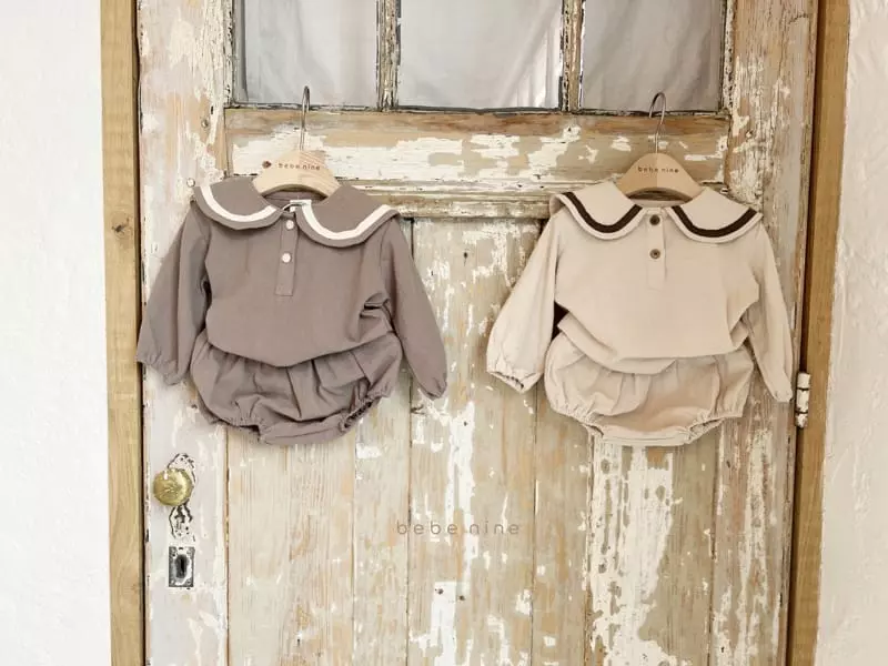 Bebe Nine - Korean Baby Fashion - #babyoninstagram - Lava Sailor Bloomer Top Bottom Set - 8