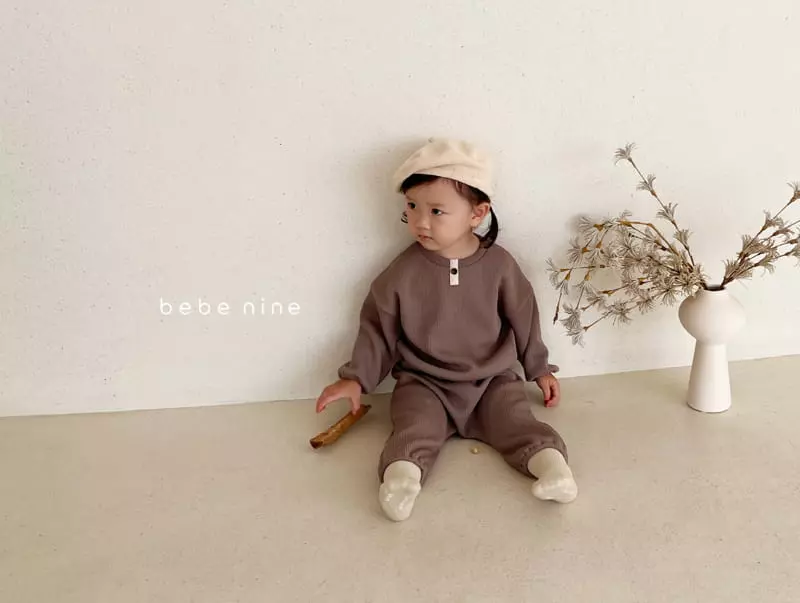 Bebe Nine - Korean Baby Fashion - #babyootd - Knit Daily Top Bottom Set - 5