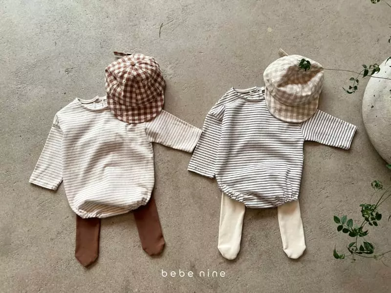 Bebe Nine - Korean Baby Fashion - #babyoutfit - Otte Stripes Bodysuit - 9