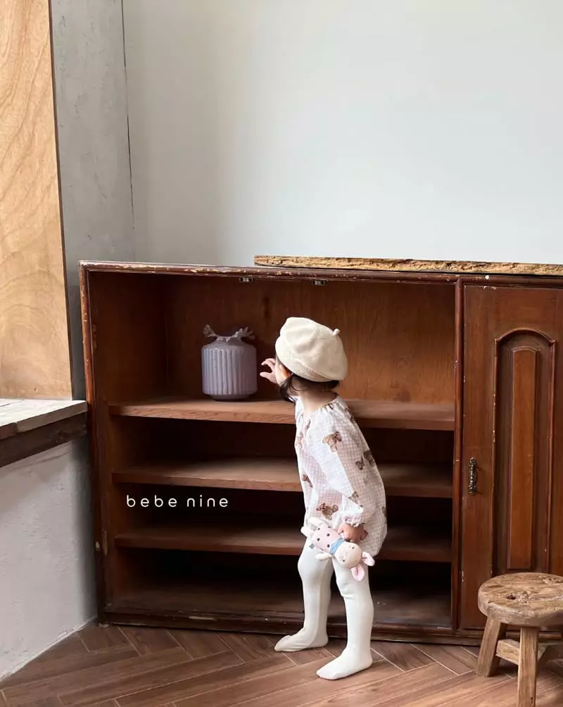 Bebe Nine - Korean Baby Fashion - #babywear - Bear Check Bear Paint Bodysuit - 5