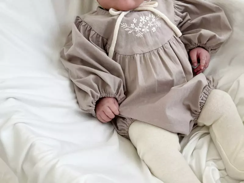 Bebe Nine - Korean Baby Fashion - #onlinebabyshop - Bera Embroidery Bodysuit - 5
