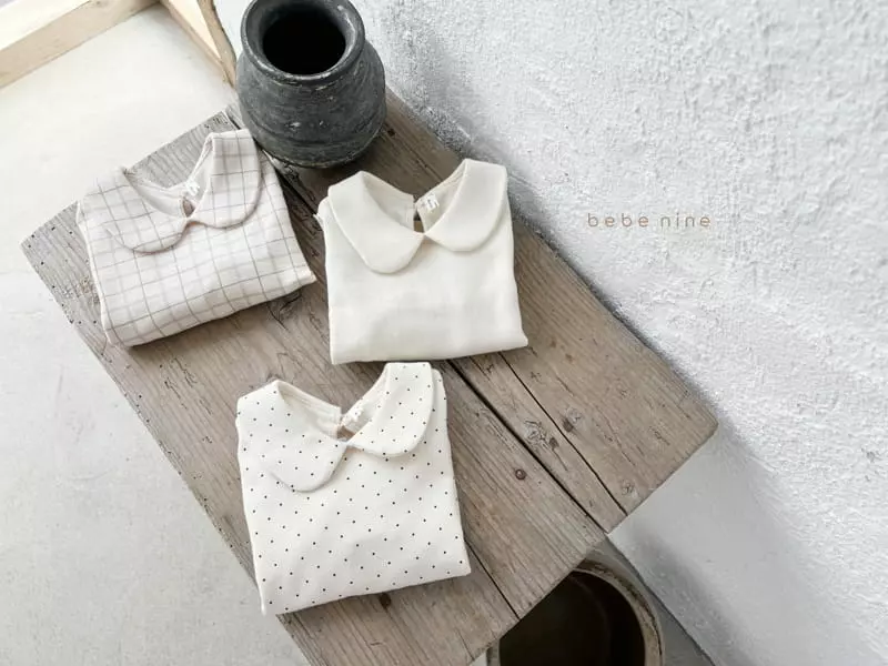 Bebe Nine - Korean Baby Fashion - #onlinebabyshop - Circle Collar Tee Ivory - 7