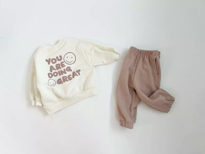 Bebe Nine - Korean Children Fashion - #Kfashion4kids - Hi Smile Top Bottom Set - 9
