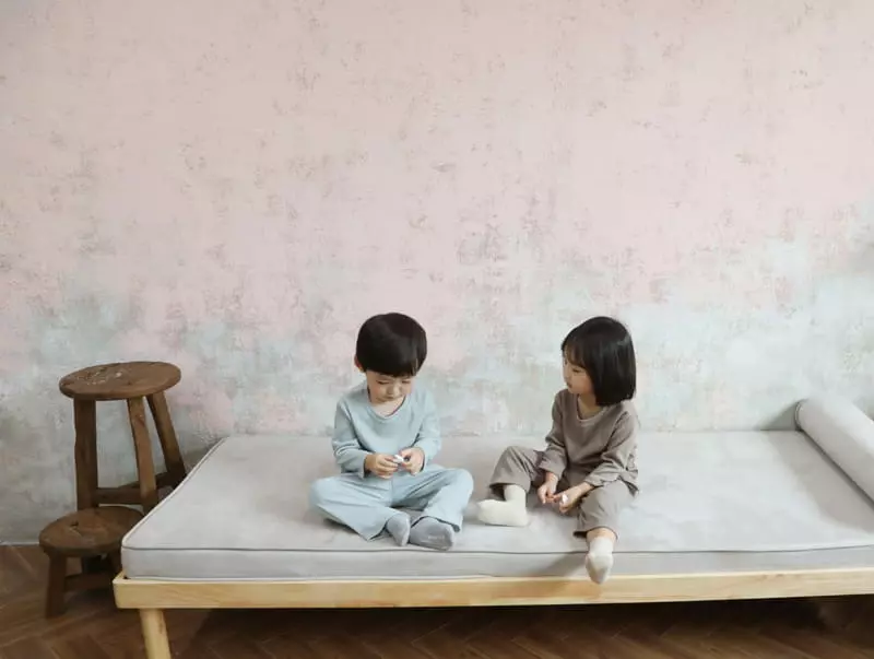 Bebe Nine - Korean Children Fashion - #childofig - Daily Knit Top Bottom Set - 3